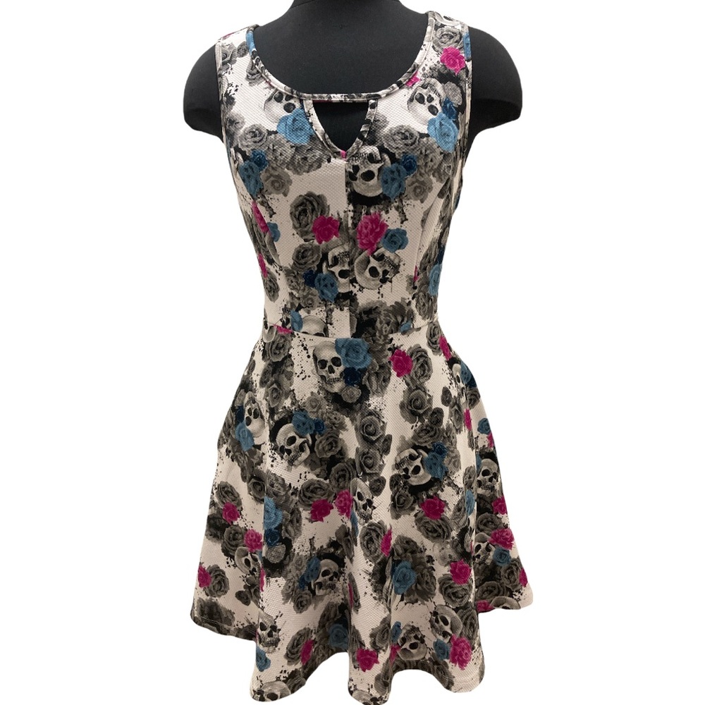 Hot Topic ~ Skull n’ Roses Skater Dress ~ S ~ NWOT